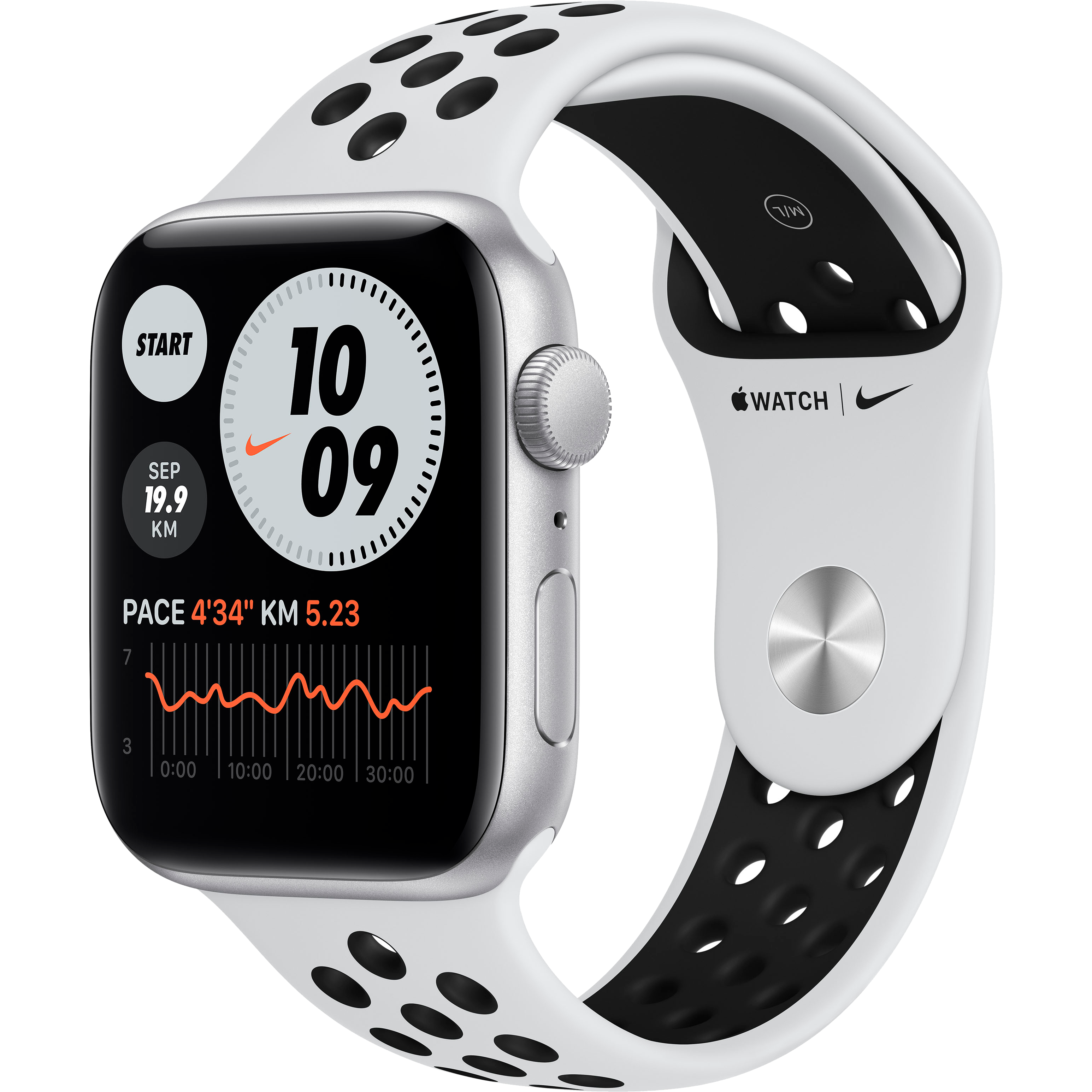 Apple Watch Nike SE GPS, 44мм, Серебристый, Спортивный ремешок Nike цвета «чистая платина/чёрный» (MYYH2UL/A)
Apple Watch Nike SE GPS, 44мм, Серебристый, Спортивный ремешок Nike цвета «чистая платина/чёрный» (MYYH2UL/A)