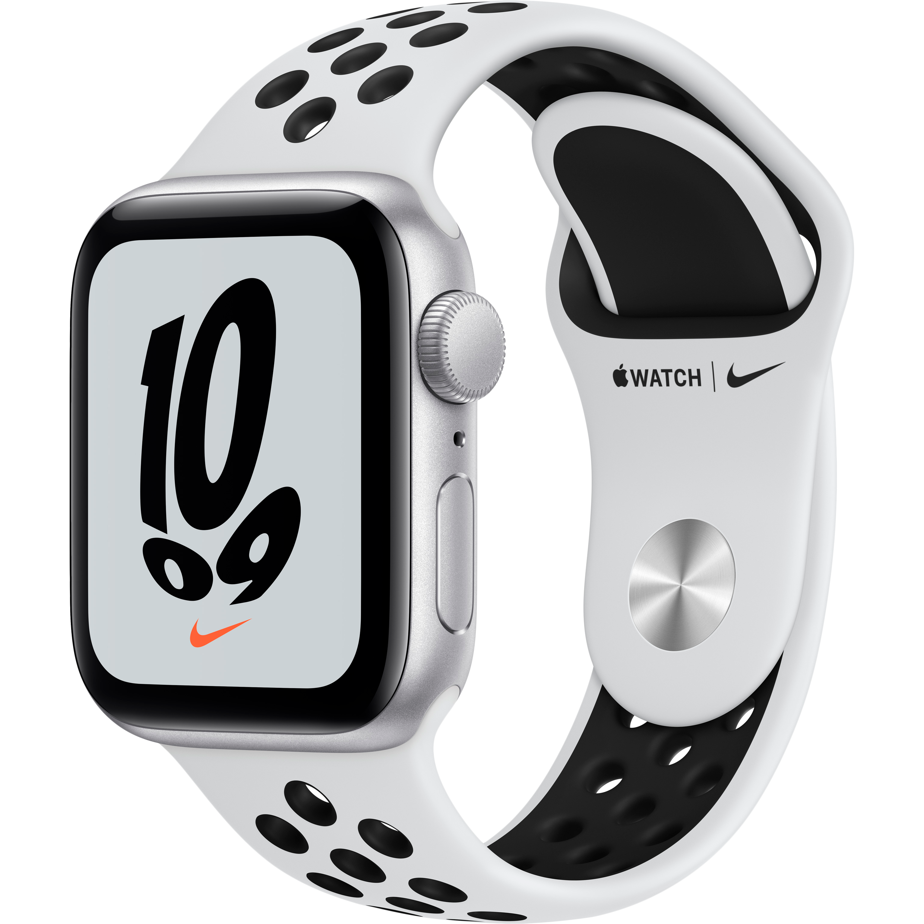 Apple Watch Nike SE GPS, 40мм, Серебристый, Спортивный ремешок Nike цвета «чистая платина/чёрный» (MKQ23GK/A)
Apple Watch Nike SE GPS, 40мм, Серебристый, Спортивный ремешок Nike цвета «чистая платина/чёрный» (MKQ23GK/A)