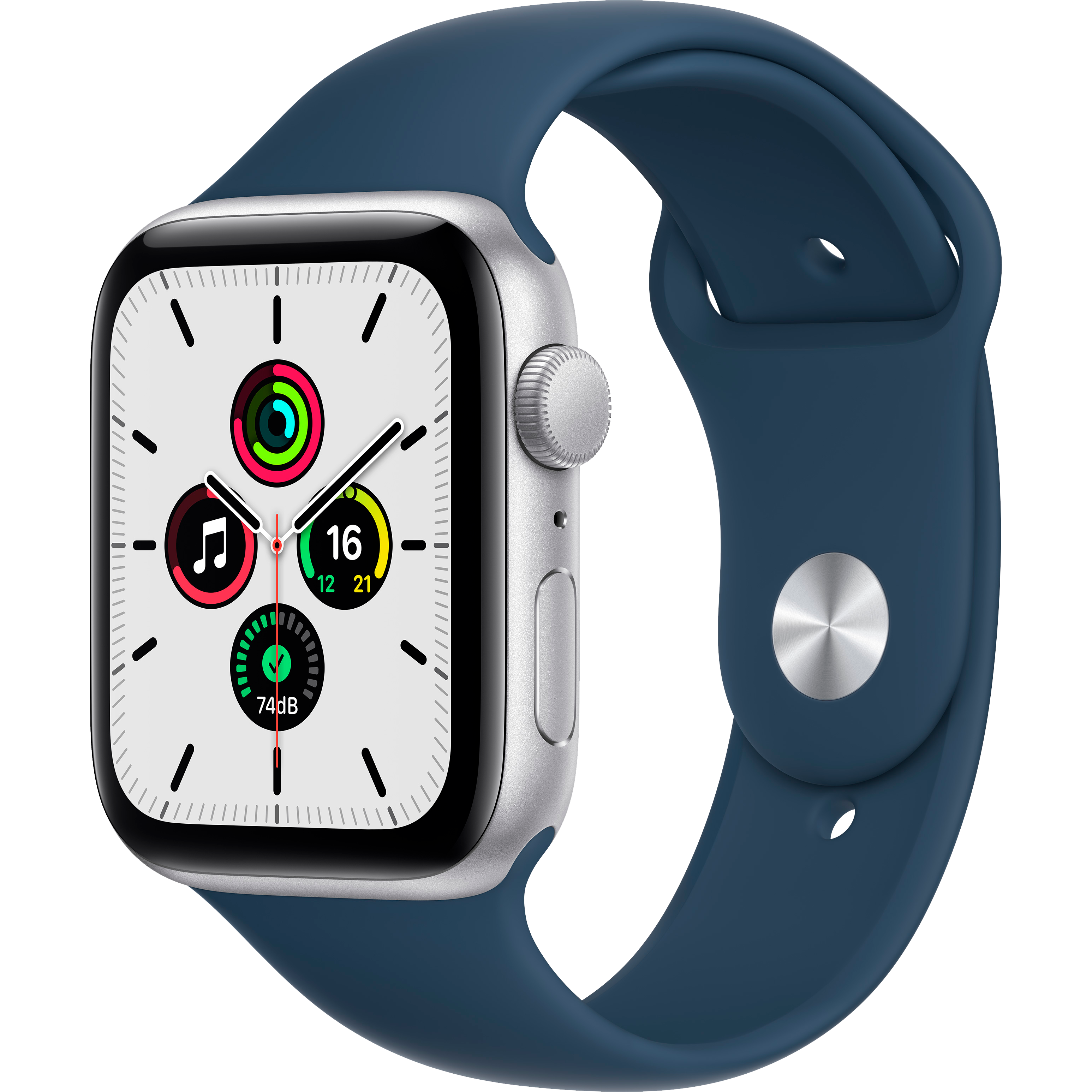Apple Watch SE GPS, 44мм, Серебристый, Спортивный ремешок цвета «синий омут» (MKQ43RB/A)
Apple Watch SE GPS, 44мм, Серебристый, Спортивный ремешок цвета «синий омут» (MKQ43RB/A)
