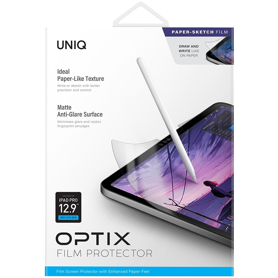 Защитная пленка UNIQ Optix Paper-Sketch для iPad Pro 12,9 дюйма (3-го поколения)/(4-го и 5-го поколения) (NPDP12.9(2021)-PSFILM)
Защитная пленка UNIQ Optix Paper-Sketch для iPad Pro 12,9 дюйма (3-го поколения)/(4-го и 5-го поколения) (NPDP12.9(2021)-PSFILM)