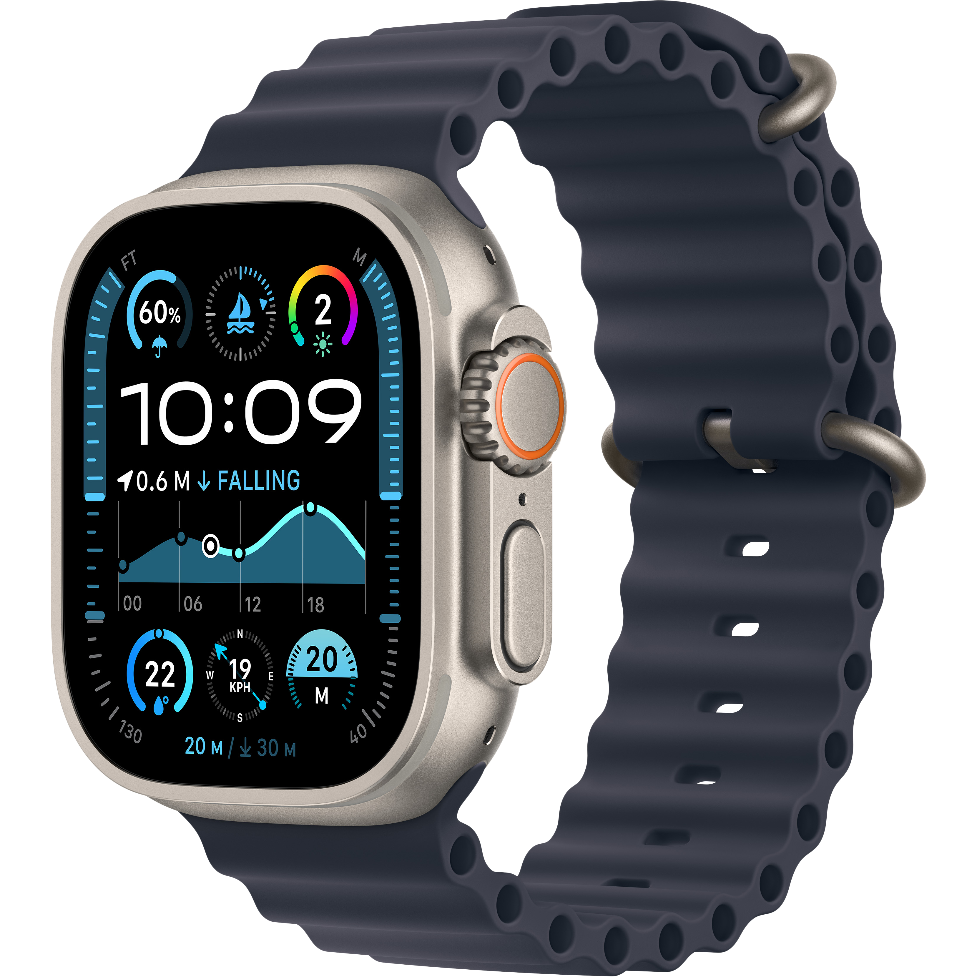 Apple Watch Ultra 2 2024, 49мм, Natural Titanium, Navy Ocean Band (MX4D3GK/A)
Apple Watch Ultra 2 2024, 49мм, Natural Titanium, Navy Ocean Band (MX4D3GK/A)