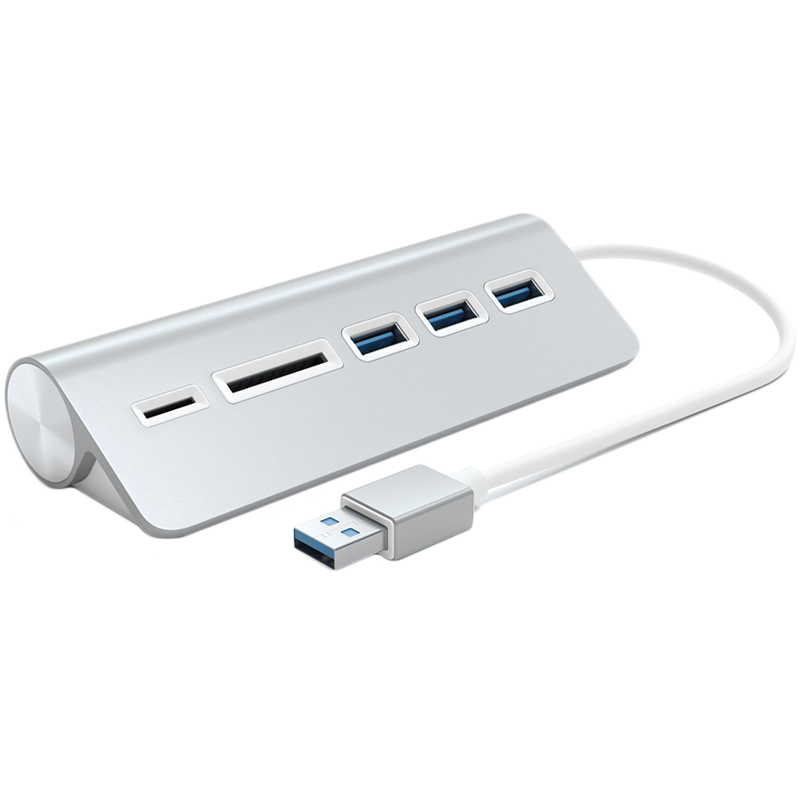 

Док-станция SATECHI Aluminum USB 3.0 Hub & Card Reader USB 3.0 (ST-3HCRS)