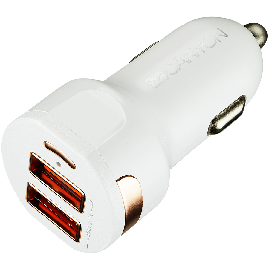 

Автомобильный адаптер CANYON 2*USB Тип A (CNE-CCA04W)