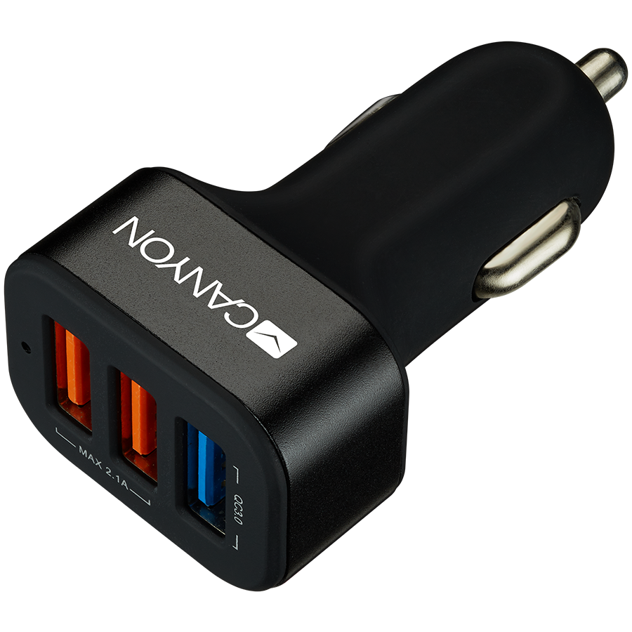 

Автомобильный адаптер CANYON 3*USB Тип A (CNE-CCA07B)