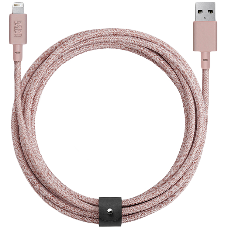 

NATIVE UNION Кабель-переходник с USB на Lightning BELT 3 (BELT-KV-L-ROSE-3)