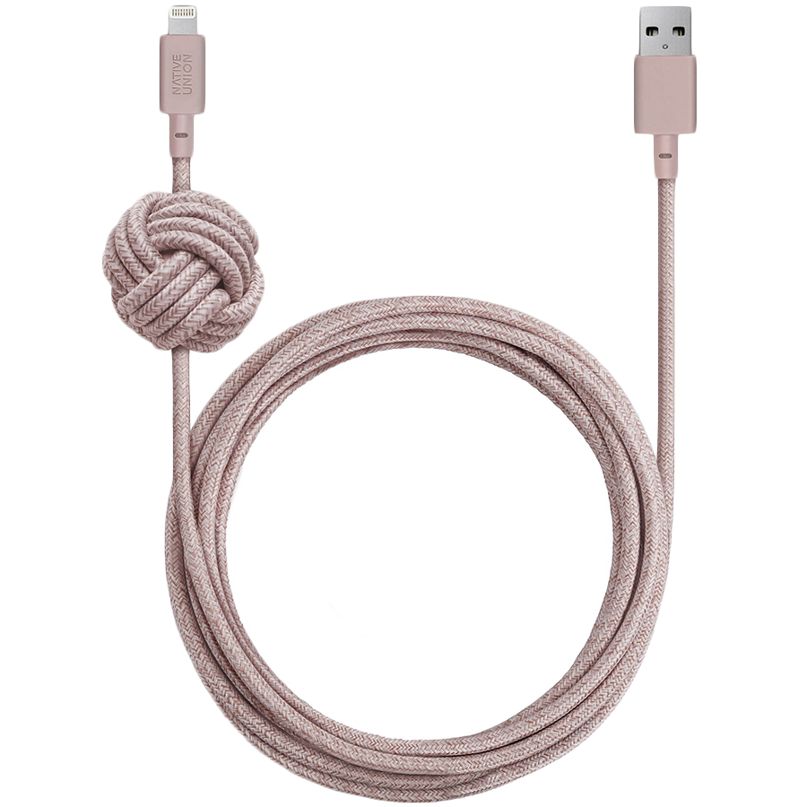 

NATIVE UNION Кабель-переходник с USB на Lightning NIGHT (NCABLE-KV-L-ROSE)