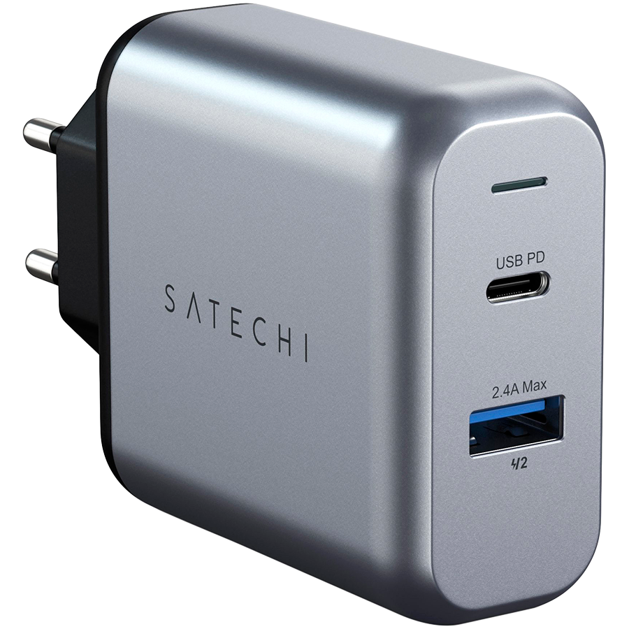 

SATECHI Адаптер питания USB-C, USB-A 3.0 30Вт (ST-MCCAM-EU)