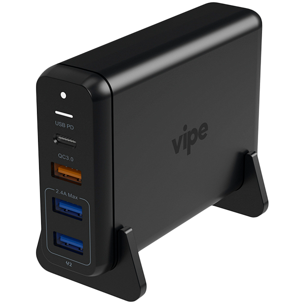 

Зарядная станция VIPE 4*USB USB Тип C, 3*USB Тип A, 75 Вт (VPPST75WBLK)