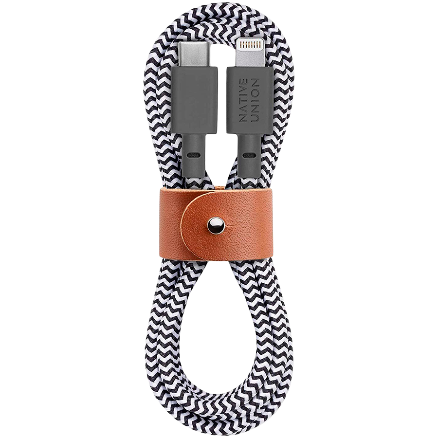 

NATIVE UNION Кабель-переходник с USB-C на Lightning (BELT-KV-CL-ZEB-2)