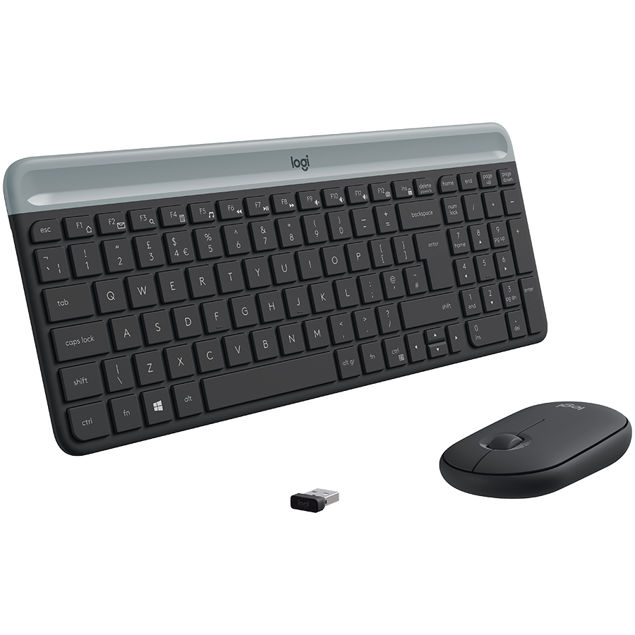 

Клавиатура + Мышка беспроводные USB Logitech MK470 Slim, Graphite (920-009206)
