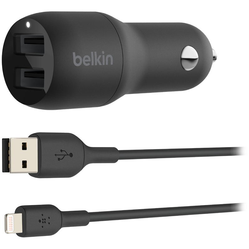 

Автомобильный адаптер BELKIN 2*USB Тип A, 24 Вт (CCD001BT1MBK)