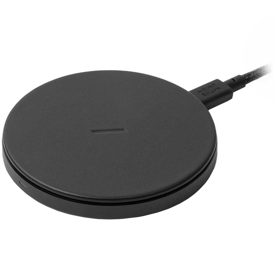 

Беспроводное зарядное устройство NATIVE UNION Drop Classic Leather Wireless Charger, 10 Вт, Чёрный (DROP-BLK-CLTHR-NP)