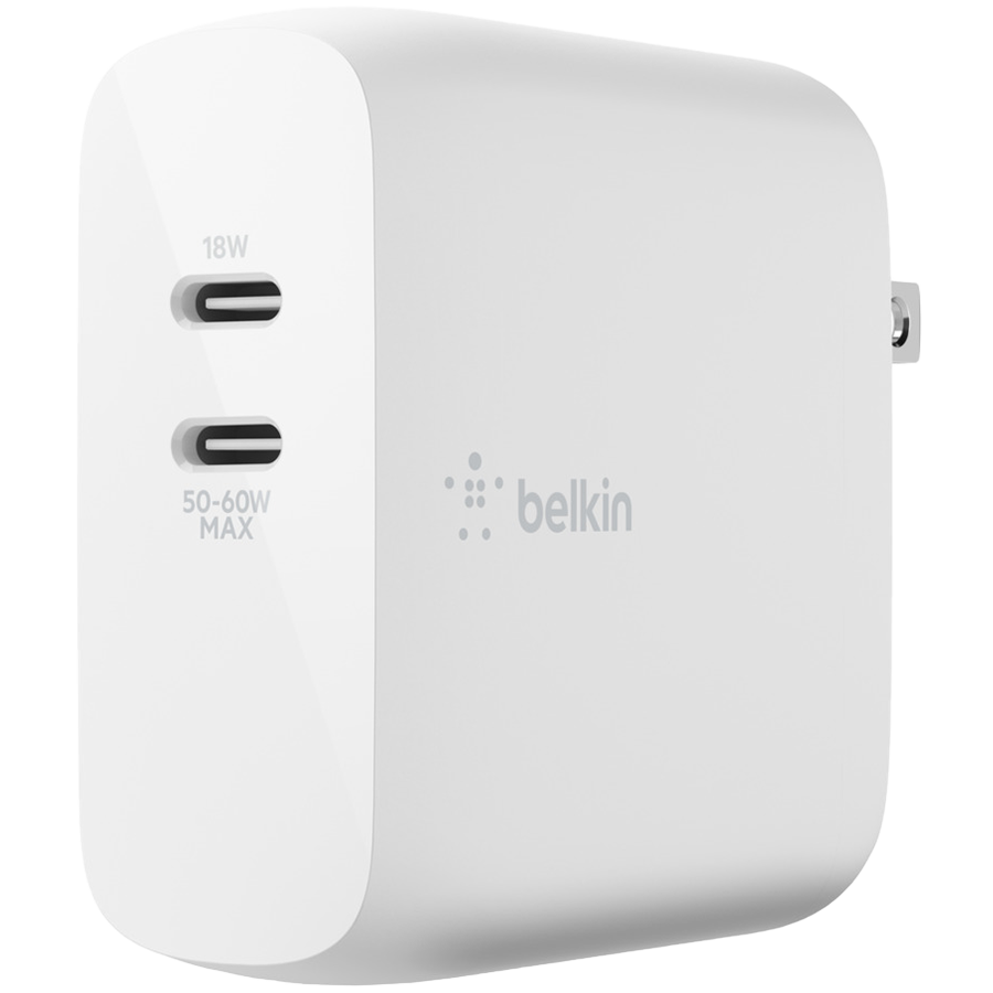 

Автомобильный адаптер BELKIN 2*USB-C, 68 Вт (WCH003VFWH)