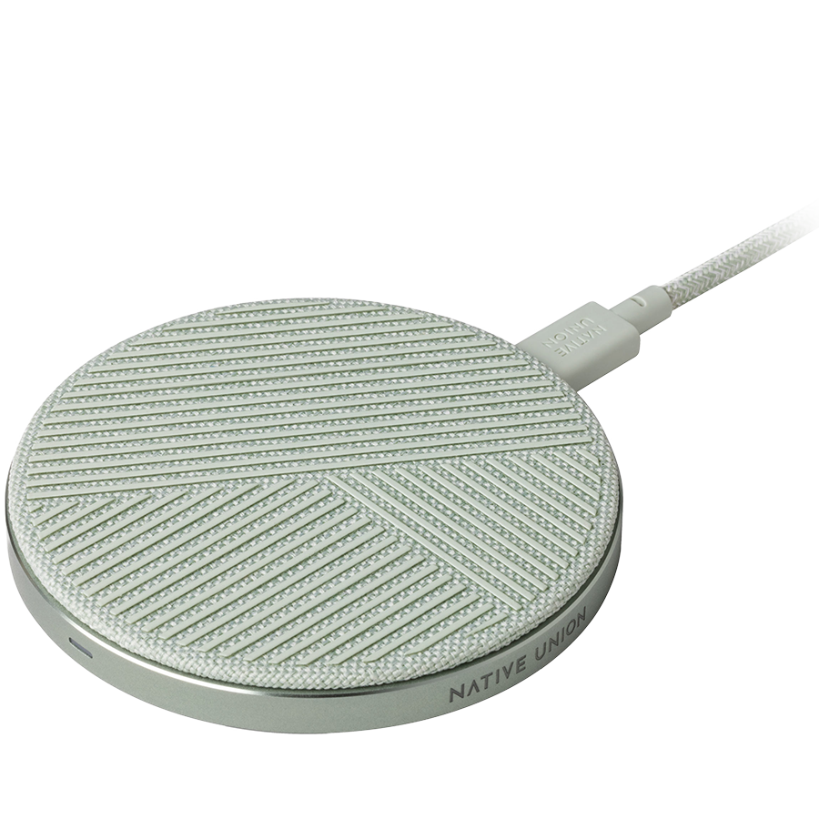 

Беспроводное зарядное устройство NATIVE UNION Drop Charge Pad, 10 Вт, Светло-зеленый (DROP-GRN-FB-NP)