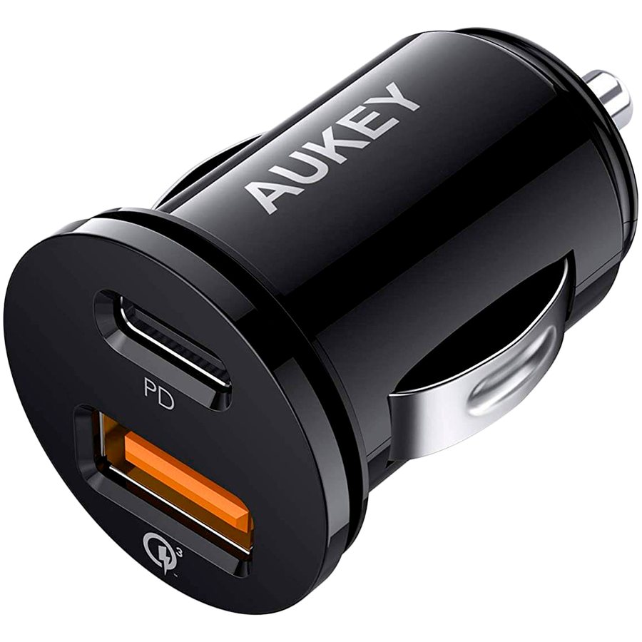 

Автомобильный адаптер AUKEY 2*USB/USB-C USB 3.0 (Тип A), USB Тип C, 21 Вт (CC-Y11)