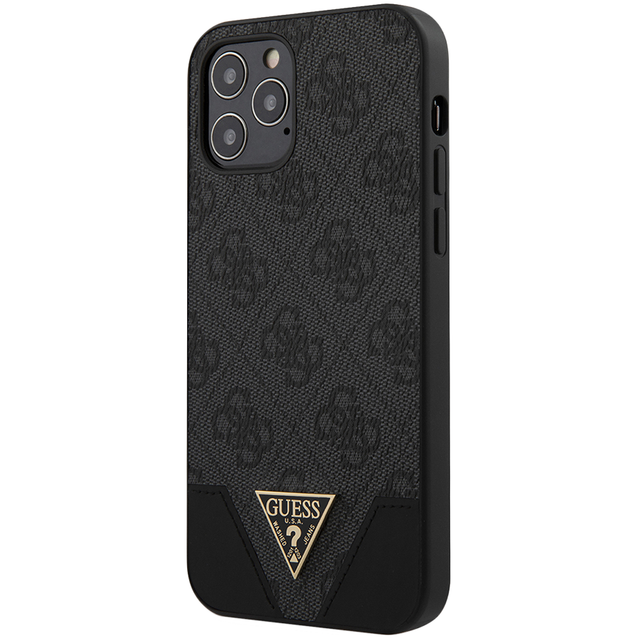 

Чехол GUESS 4G Triangle metal logo для iPhone 12/12 Pro (GUHCP12MPU4GHBK)