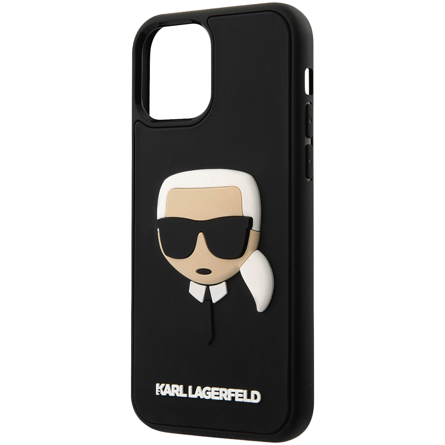 

Чехол LAGERFELD 3D Rubber Karl's head Hard для iPhone 12 Pro Max (KLHCP12LKH3DBK)
