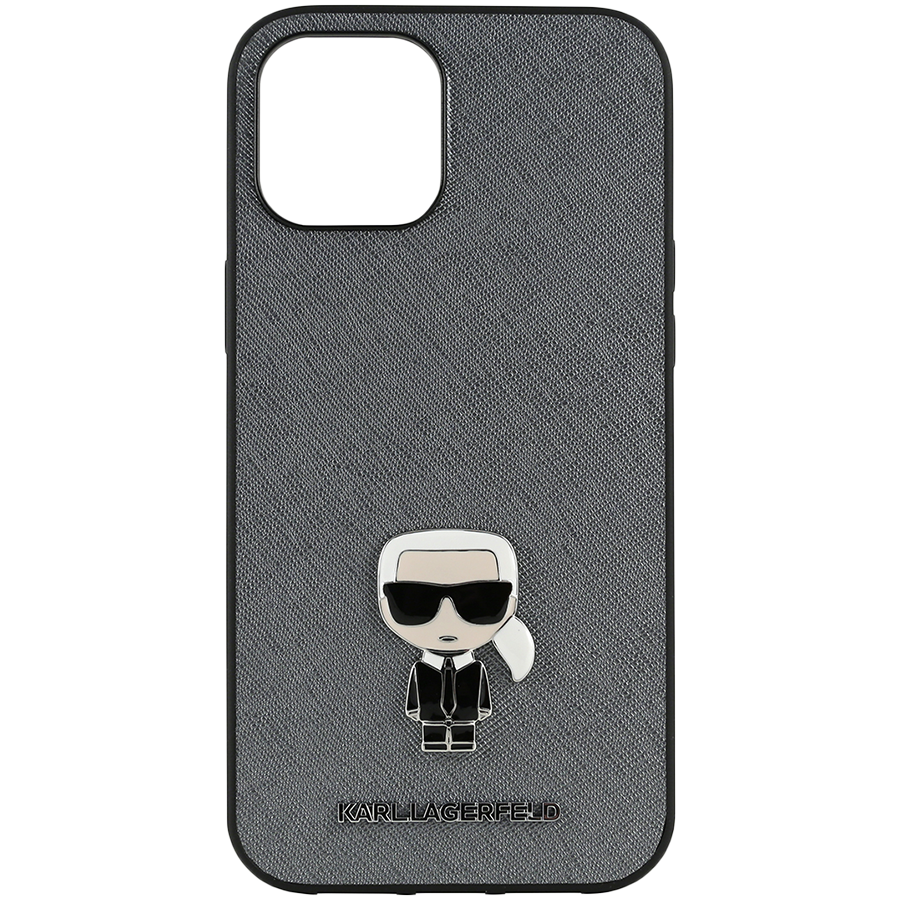 

Чехол LAGERFELD Saffiano Ikonik Karl (metal) Hard для iPhone 12 Pro Max (KLHCP12LIKMSSL)