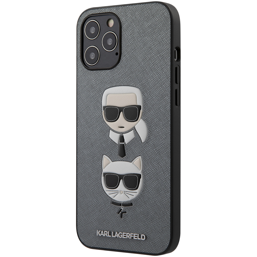 

Чехол LAGERFELD Saffiano Karl and Choupette Hard (KLHCP12LSAKICKCSL)