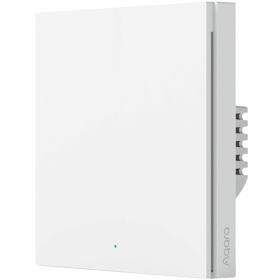 

Выключатель бытовой настенный AQARA Smart wall switch H1 (no neutral, single rocker) (WS-EUK01)