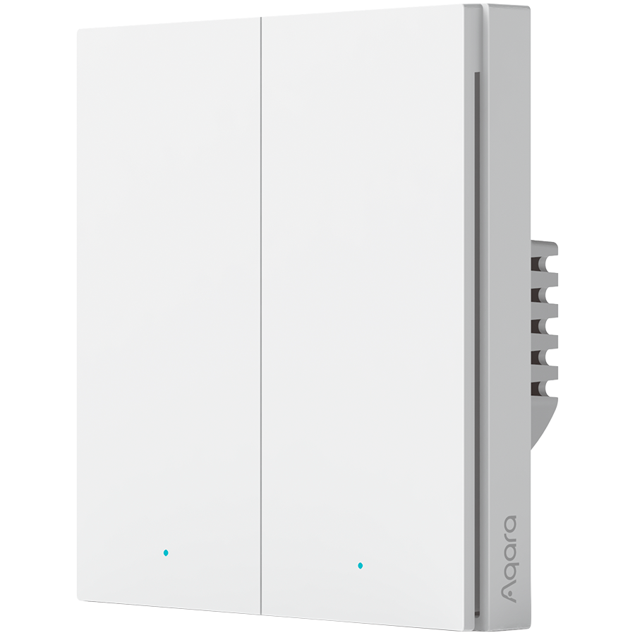 

Выключатель бытовой настенный AQARA Smart wall switch H1 (with neutral, double rocker) (WS-EUK04)