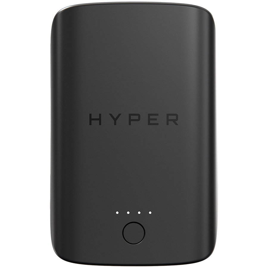 

Беспроводное магнитное зарядное устройство Hyper HyperJuice для iPhone 12 5000мАч. Цвет: чёрный. (HJ-WL61TC)