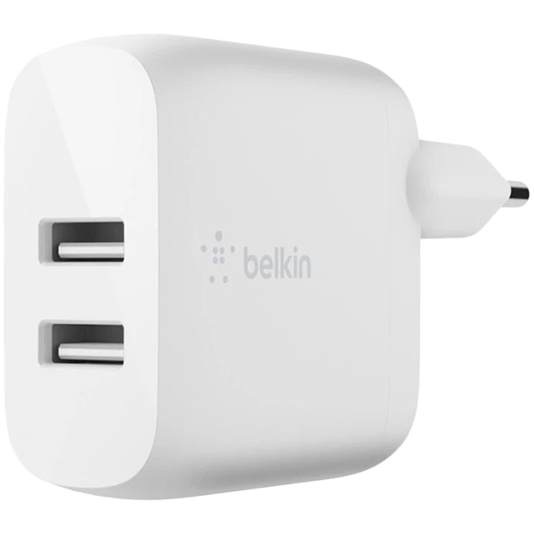 

Адаптер переменного тока BELKIN 2*USB Тип A, 24 Вт (WCE002VF1MWH)