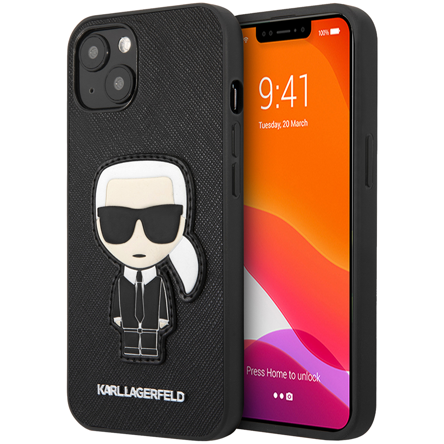 

Чехол LAGERFELD Saffiano Ikonik Patch для iPhone 13 (KLHCP13MOKPK)