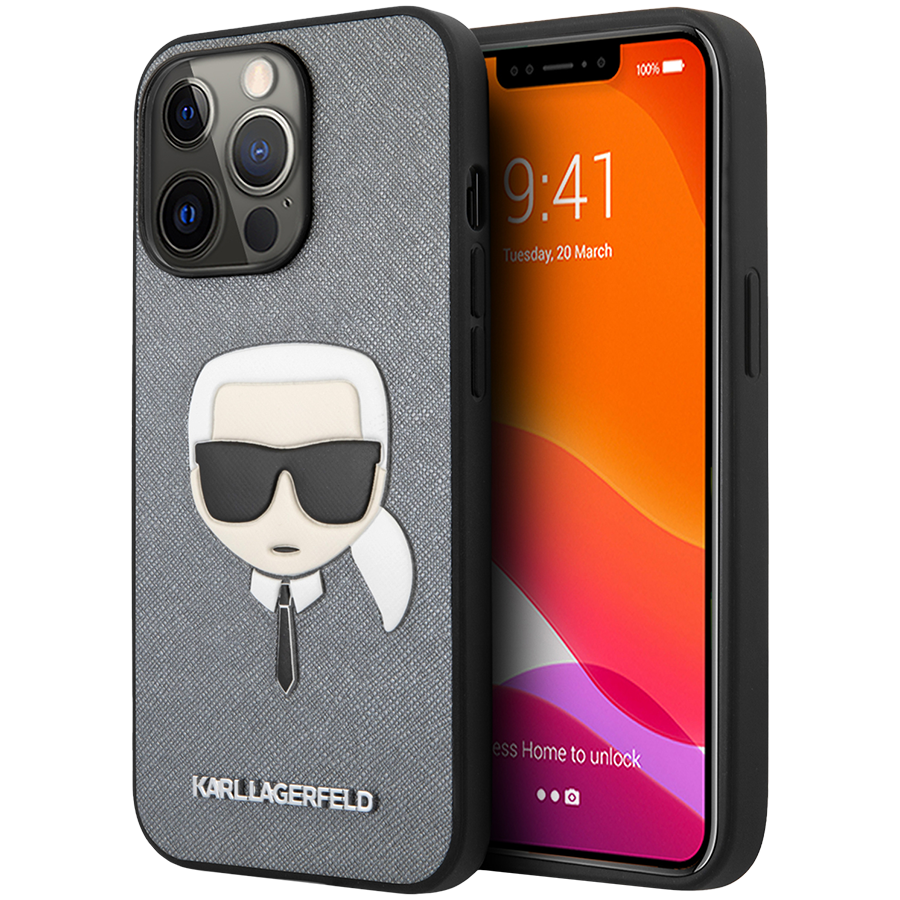 

Чехол LAGERFELD Saffiano Karl's Head для iPhone 13 Pro (KLHCP13LSAKHSL)