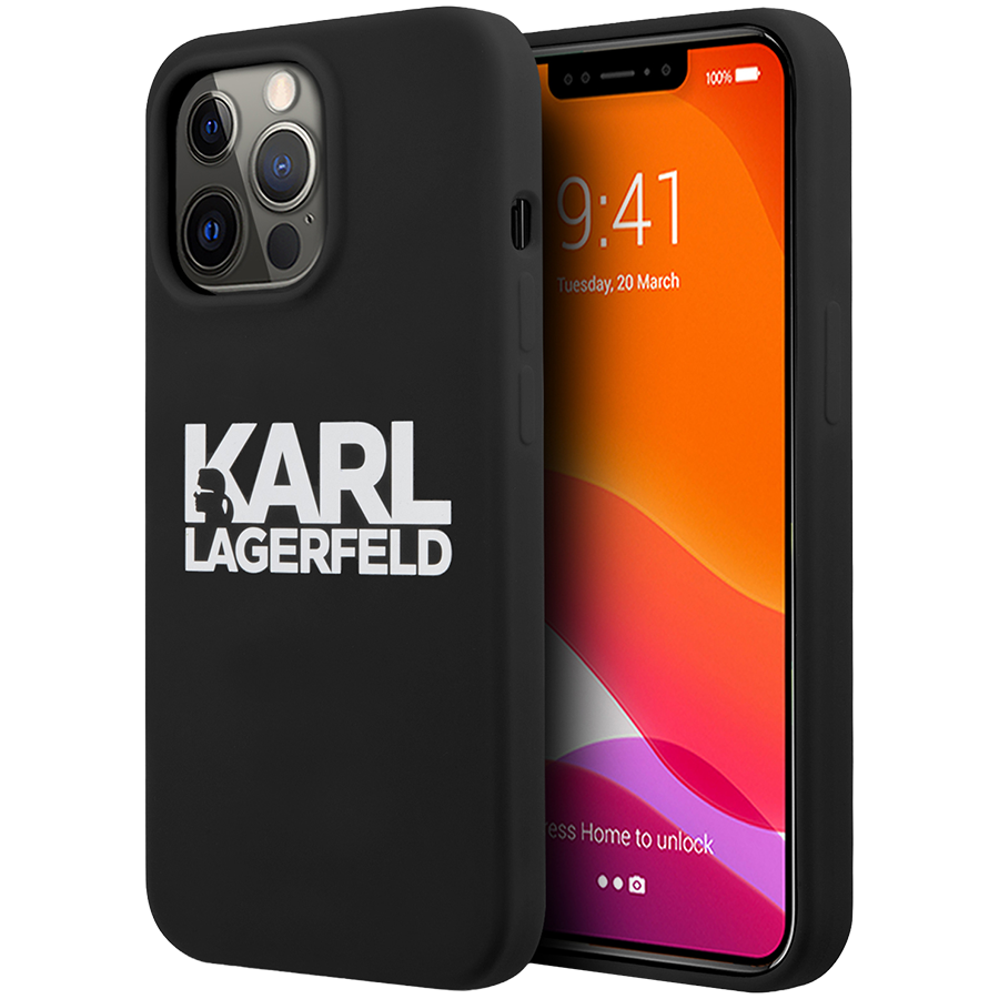 

Чехол LAGERFELD Stack logo для iPhone 13 Pro Max (KLHCP13XSLKLRBK)