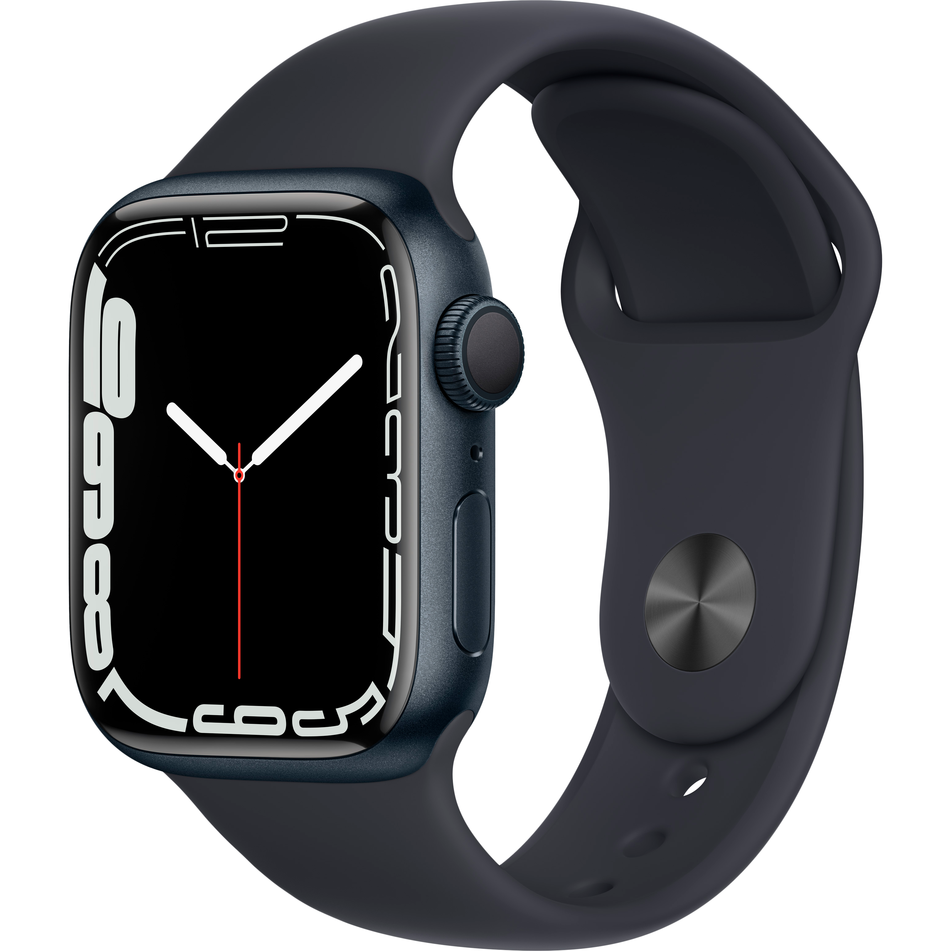 

Apple Watch Series 7 GPS, 41мм, Тёмная ночь, Спортивный ремешок цвета «тёмная ночь» (MKMX3GK/A)