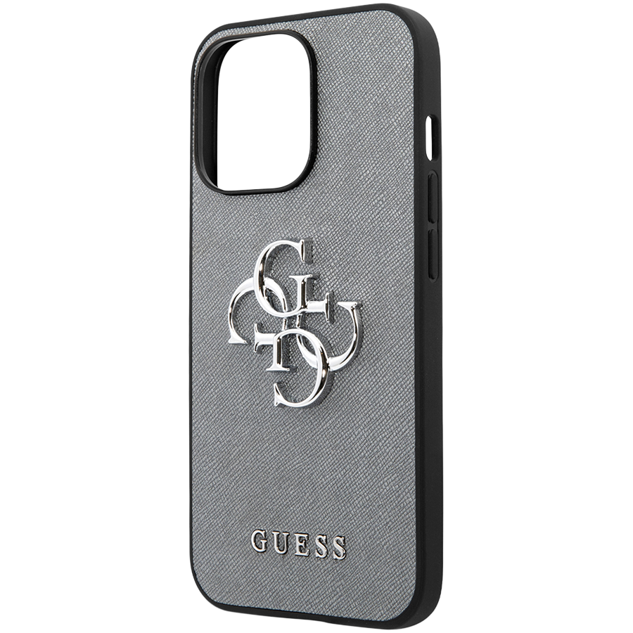 

Чехол GUESS Saffiano With Silver Logo для iPhone 13 Pro (GUHCP13LSA4GSGR)