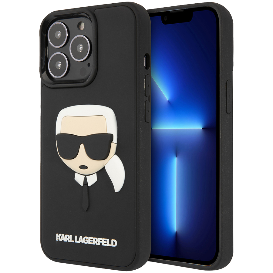 

Чехол LAGERFELD 3D RUBBER with KARL LAGERFELD для iPhone 13 Pro Max (KLHCP13XKH3DBK)