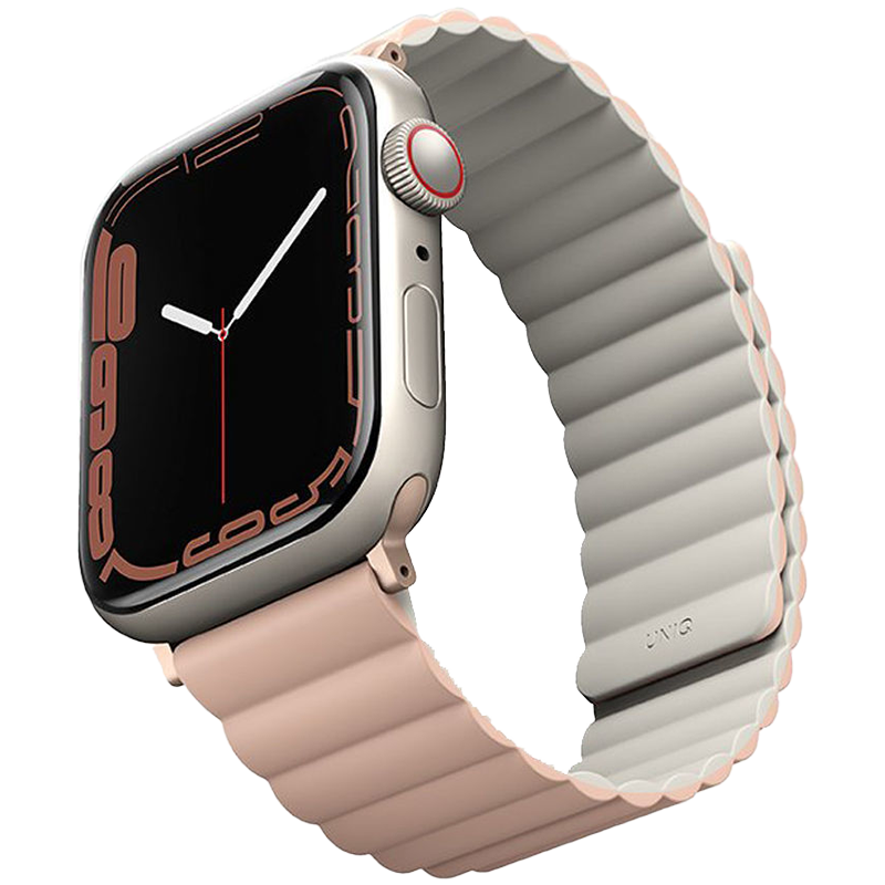 

Ремешок UNIQ Revix Reversible Magnetic Strap для Apple Watch 41/40/38 Pink/Beige (41MM-REVPNKBEG)