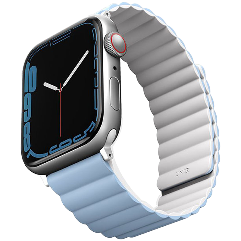 

Ремешок UNIQ Revix Reversible Magnetic Strap для Apple Watch 41/40/38 Белый/Голоубой (41MM-REVWHTBLU)