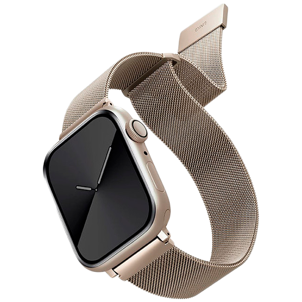 

Ремешок UNIQ Dante Strap Mesh Steel для Apple Watch 45/44/42 Сияющая звезда (45MM-DANSLGT)