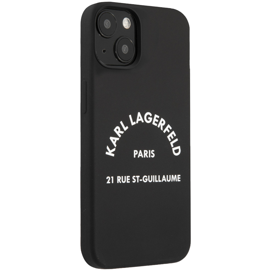 

Чехол LAGERFELD Liquid silicone RSG logo для iPhone 13 (KLHCP13MSLSGRBK)