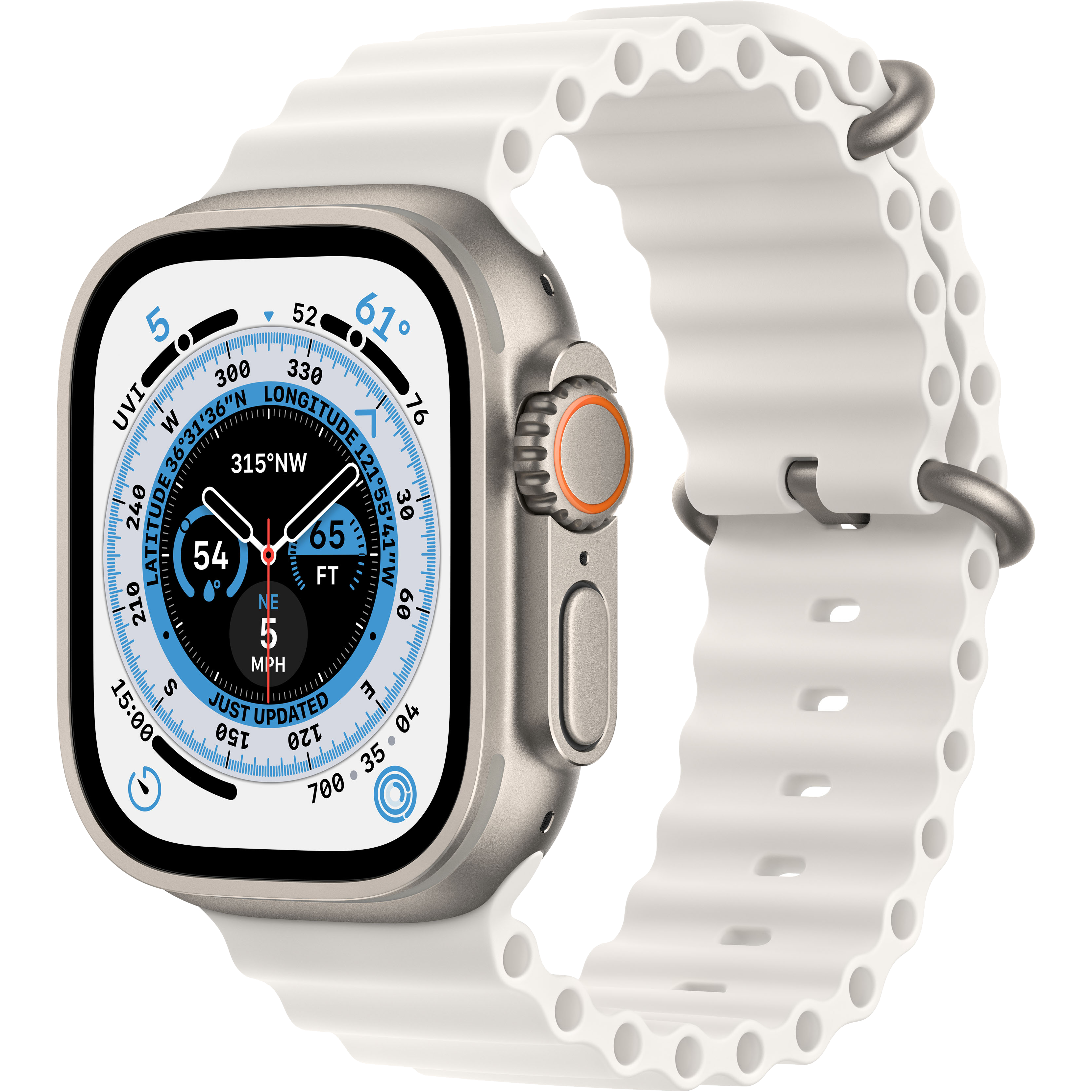 

Apple Watch Ultra GPS + Cellular, 49мм, Natural, White Ocean Band (MNHF3GK/A)