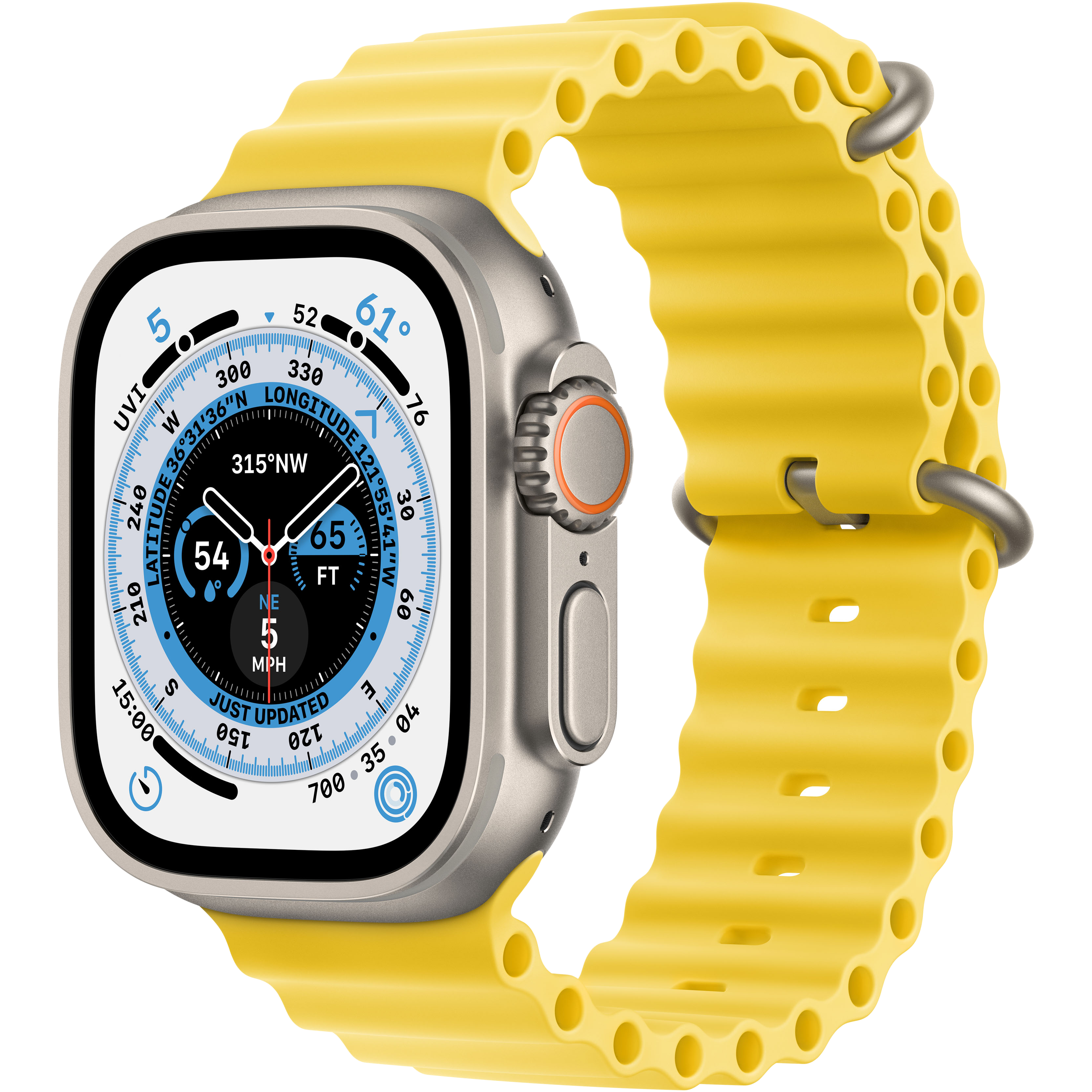 

Apple Watch Ultra GPS + Cellular, 49мм, Natural, Yellow Ocean Band (MNHG3GK/A)