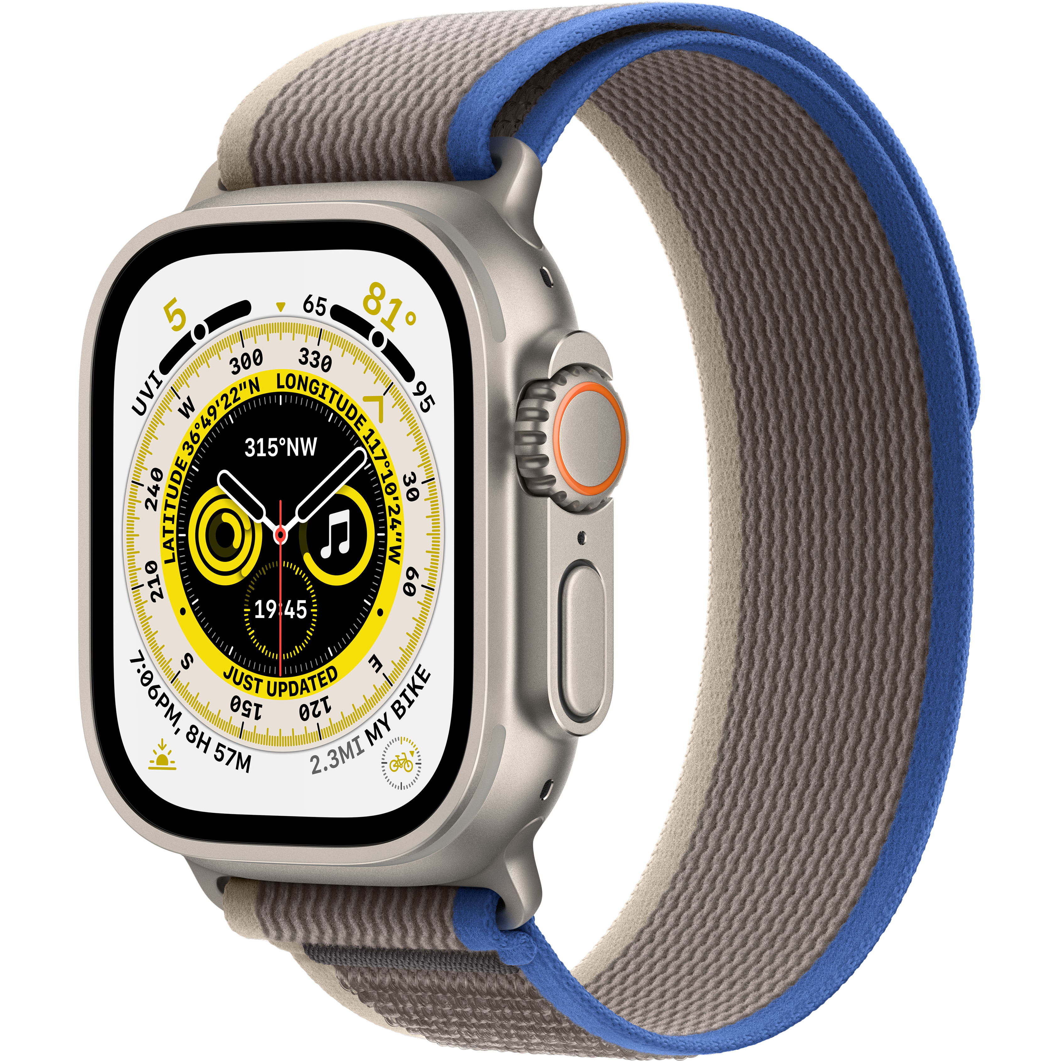 

Apple Watch Ultra GPS + Cellular, 49мм, Natural, Blue/Gray Trail Loop (MNHL3RB/A)