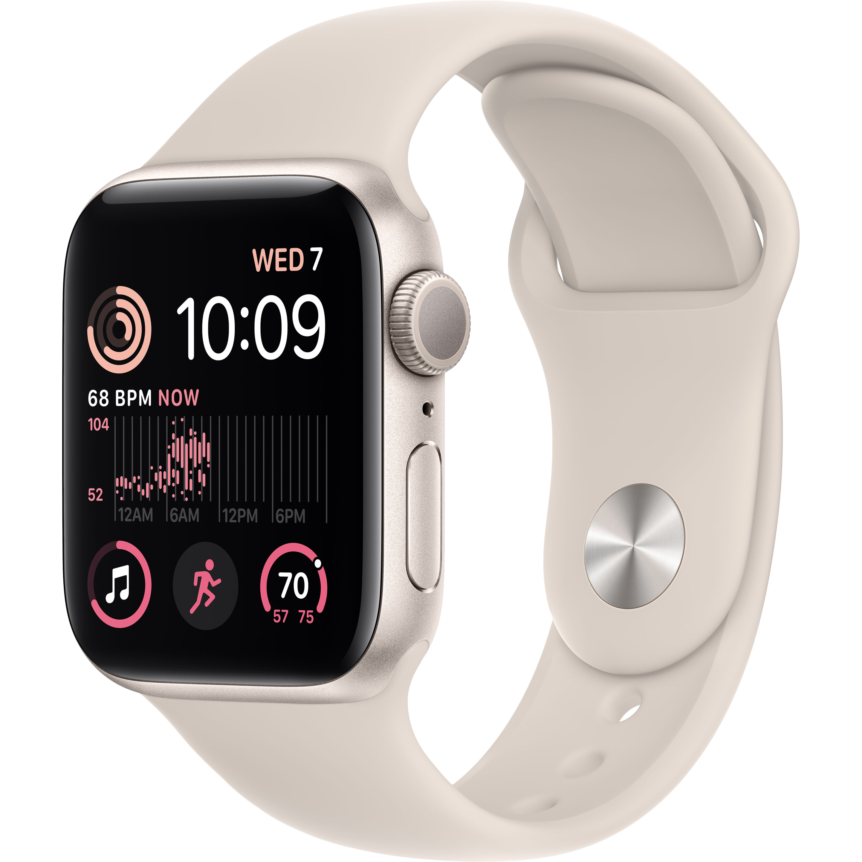 

Apple Watch SE GPS Gen.2, 40мм, Сияющая звезда, Спортивный ремешок цвета «сияющая звезда» (MNJP3GK/A)