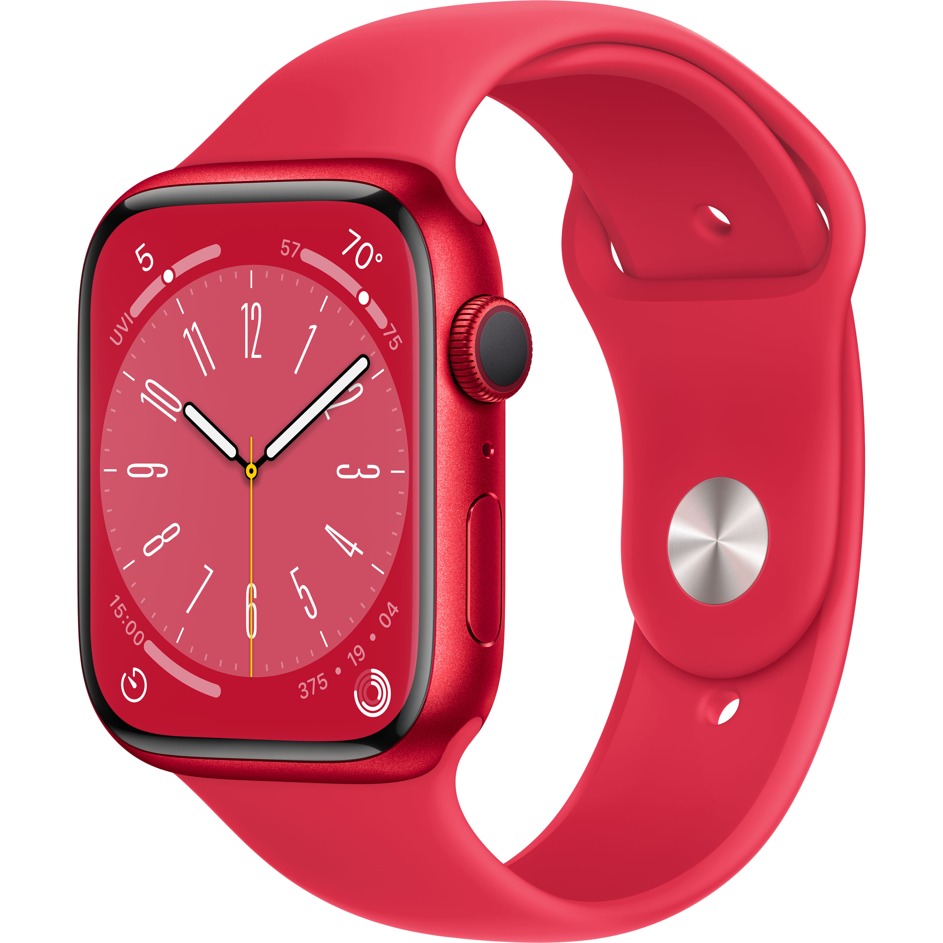 

Apple Watch Series 8 GPS, 45мм, (PRODUCT)RED, Спортивный ремешок PRODUCT(RED) (MNP43GK/A)