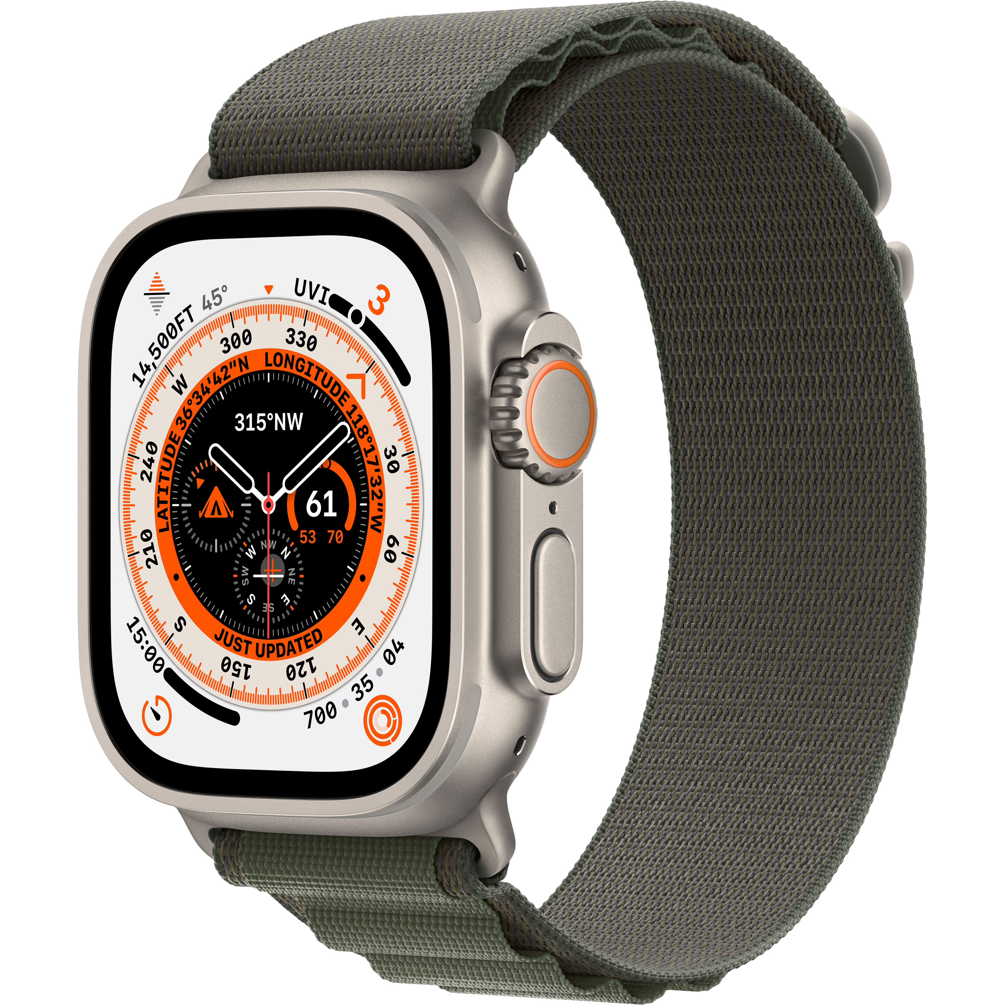 

Apple Watch Ultra GPS + Cellular, 49мм, Natural, Green Alpine Loop (MQFN3RB/A)