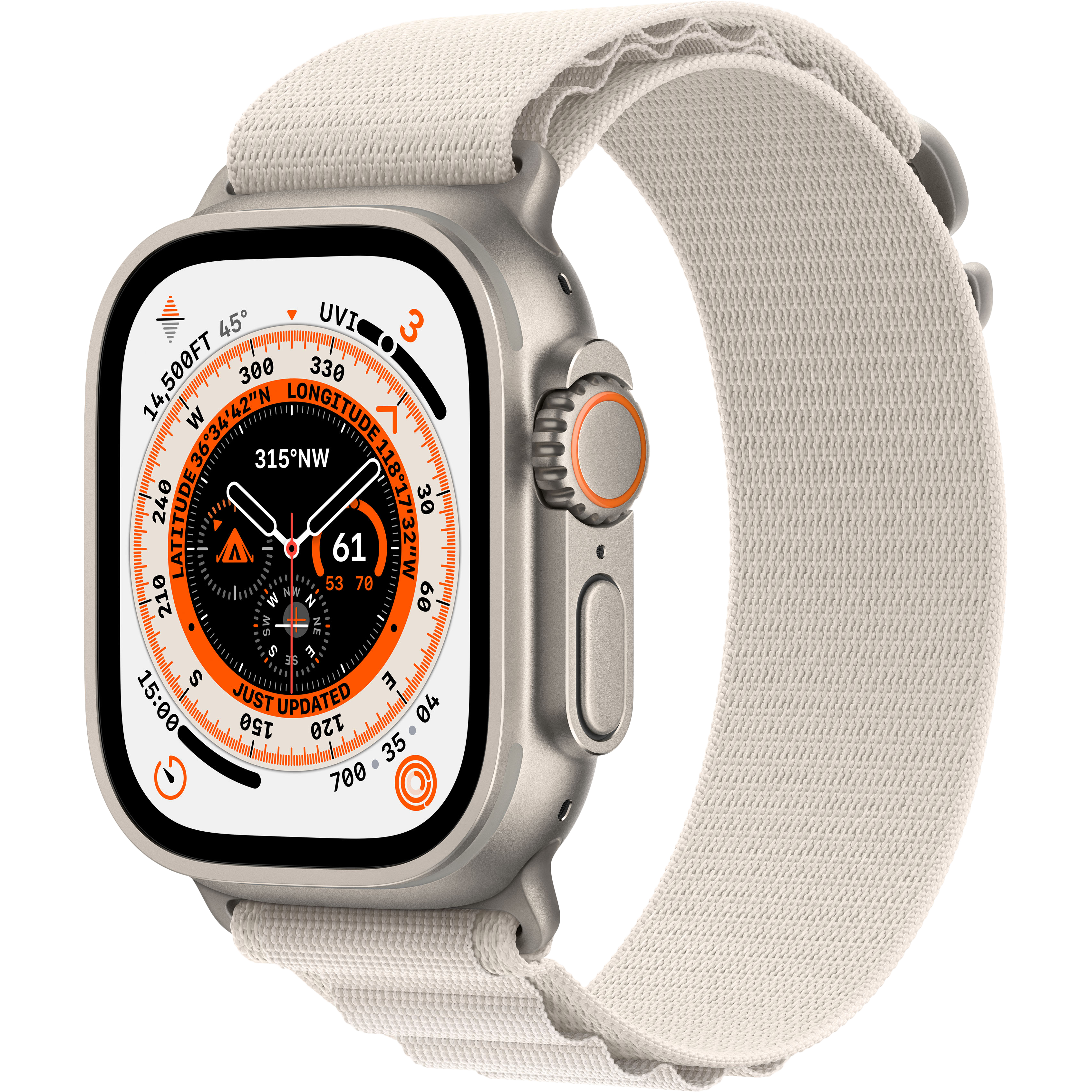 

Apple Watch Ultra GPS + Cellular, 49мм, Natural, Starlight Alpine Loop, Размер M (MQFR3RB/A)