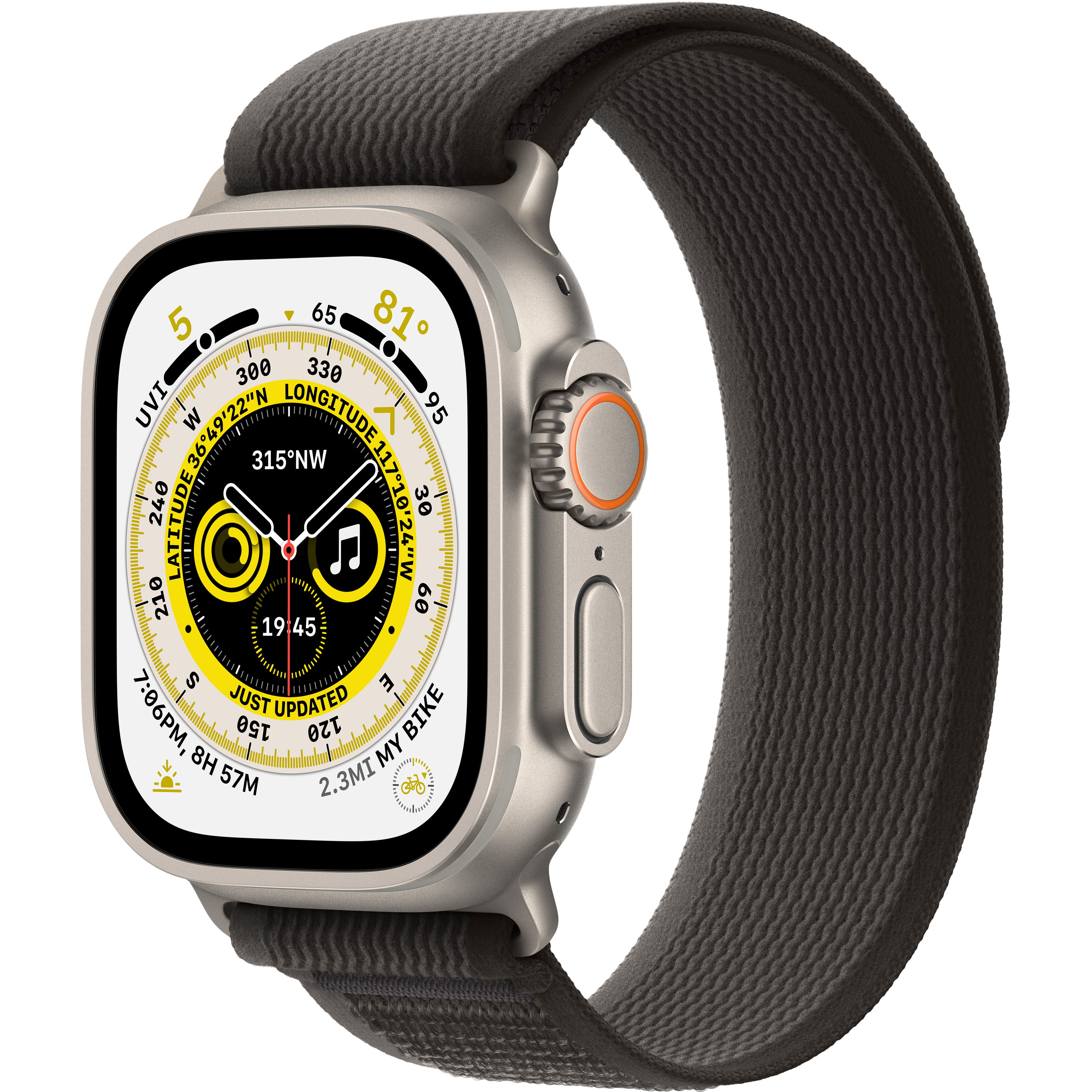 

Apple Watch Ultra GPS + Cellular, 49мм, Natural, Black/Gray Trail Loop, M/L (MQFX3GK/A)