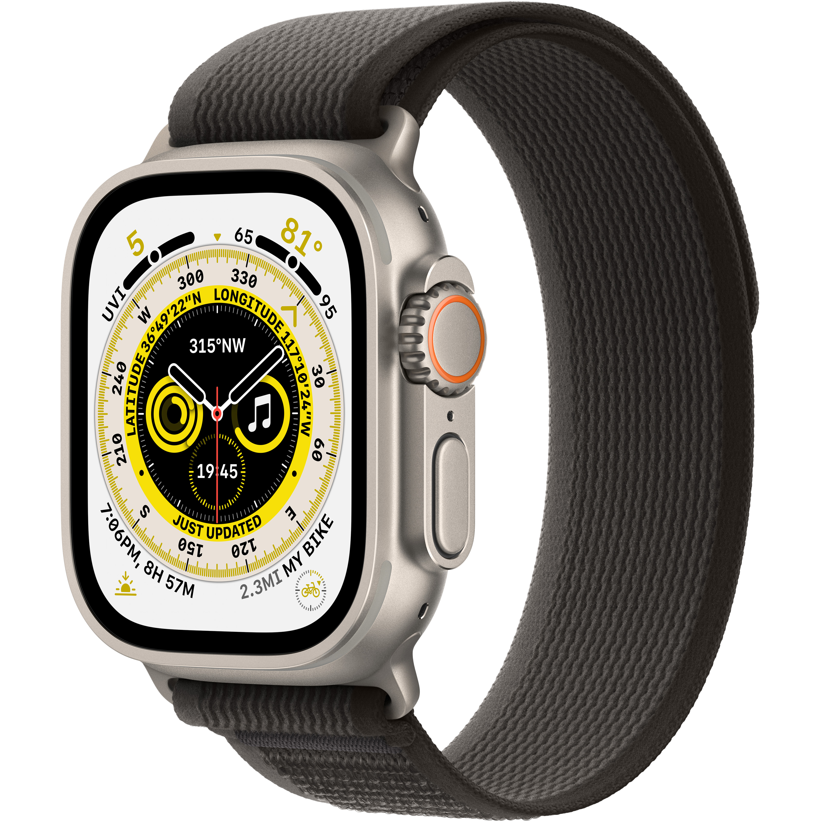 

Apple Watch Ultra GPS + Cellular, 49мм, Natural, Black/Gray Trail Loop (MQFX3RB/A)