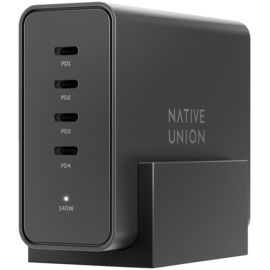 

Адаптер питания NATIVE UNION 4*USB-C, 140 Вт (FAST-PD140-BLK-EU)