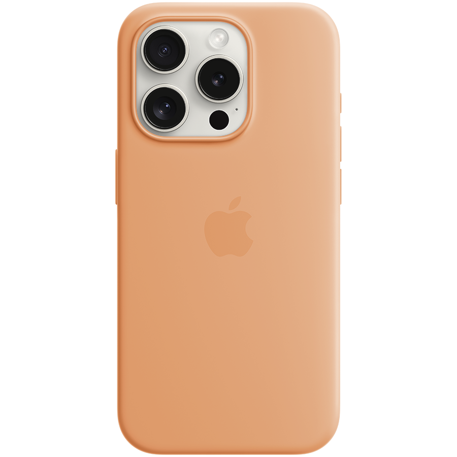 

Чехол APPLE силиконовый с MagSafe Orange Sorbet для iPhone 15 Pro (MT1H3ZM/A)