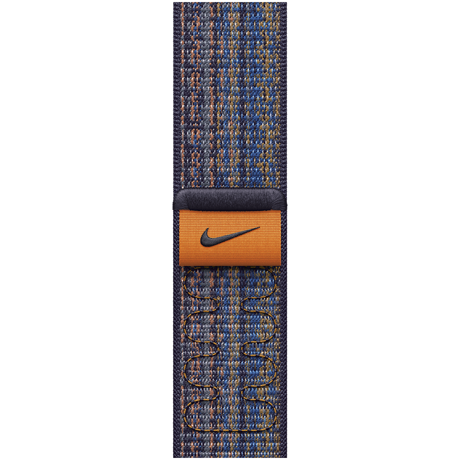 

Ремешок APPLE 41мм Nike Sport Loop Nike Sport Loop Game Royal/Orange для Apple Watch 38/40/41 mm (MTL23ZM/A)