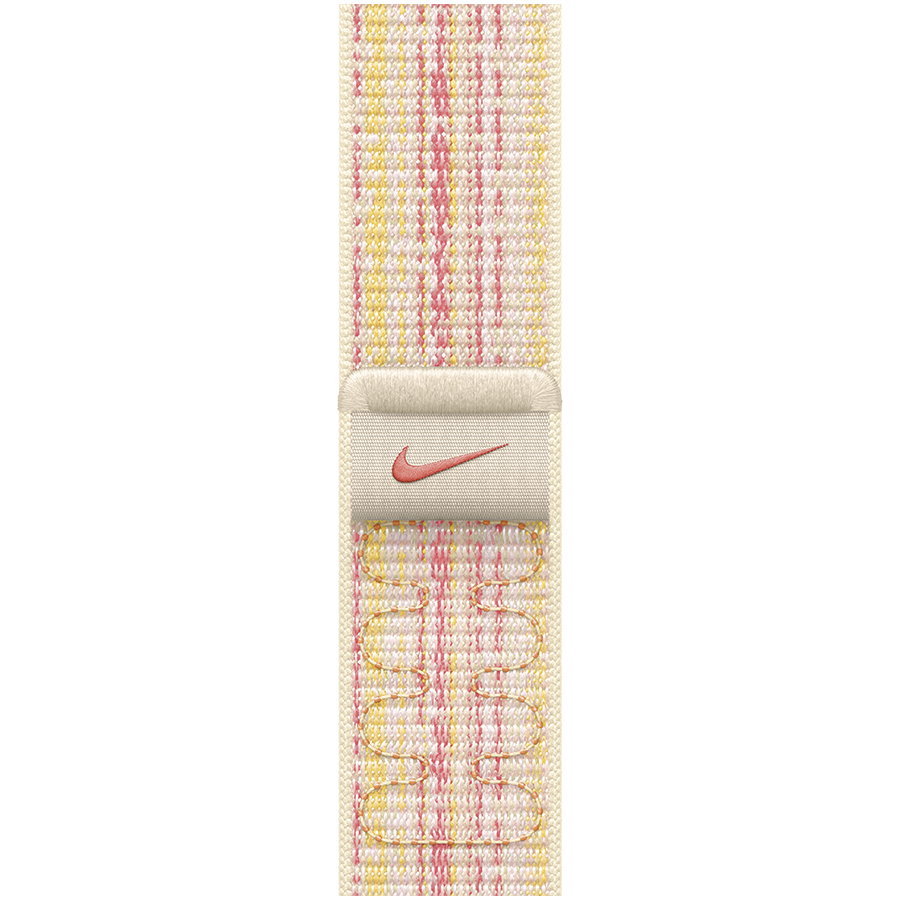 

Ремешок APPLE 45мм Nike Sport Loop Nike Sport Loop Starlight/Pink для Apple Watch 42/44/45/49 mm (MUJY3ZM/A)